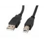 Καλώδιο Lanberg CA-USBA-11CC-0010-BK USB 1 m 2.0 USB B μαύρο