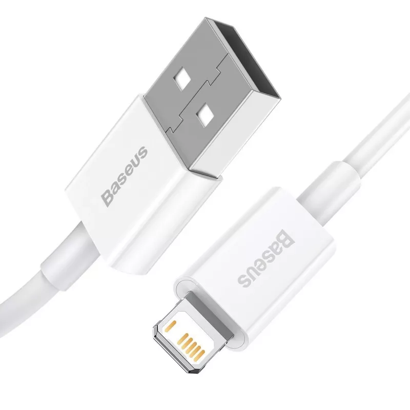 Baseus CALYS-A02 Καλώδιο κινητού Λευκό 1 m USB A Lightning