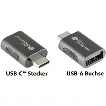 Good Connections Αντάπτορας USB 3.2 Gen.1 3.0 αρσενικό C σε υποδοχή USB-A επιμεταλλωμένο μεταλλικό περίβλημα (USB-AD302)