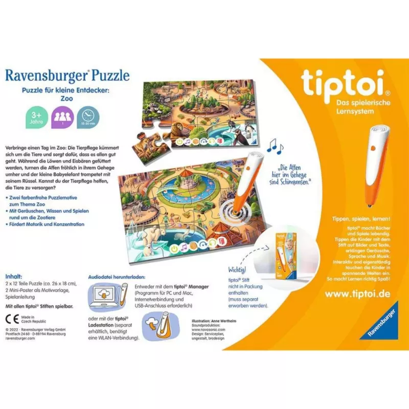 tiptoi Puzzle για μικρούς εξερευνητές: Zoo