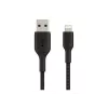 Καλώδιο πλεκτό USB-Lightning 1m μαύρο