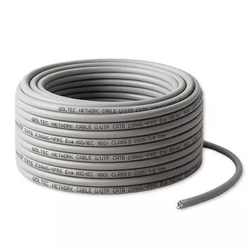 Καλώδιο δικτύου UTP QOLTEC CAT6 50 m χαλκός (Cu) γκρι