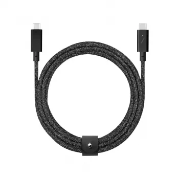 Καλώδιο USB Native Union Belt USB 2.0 Type-C σε Type-C 2,4 m Μαύρο