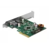 DeLOCK 90299 Κάρτα PCIe x4, 1x USB Type-C + 1x USB Type-A, USB 3.2 Gen 2 (10 Gbps)
