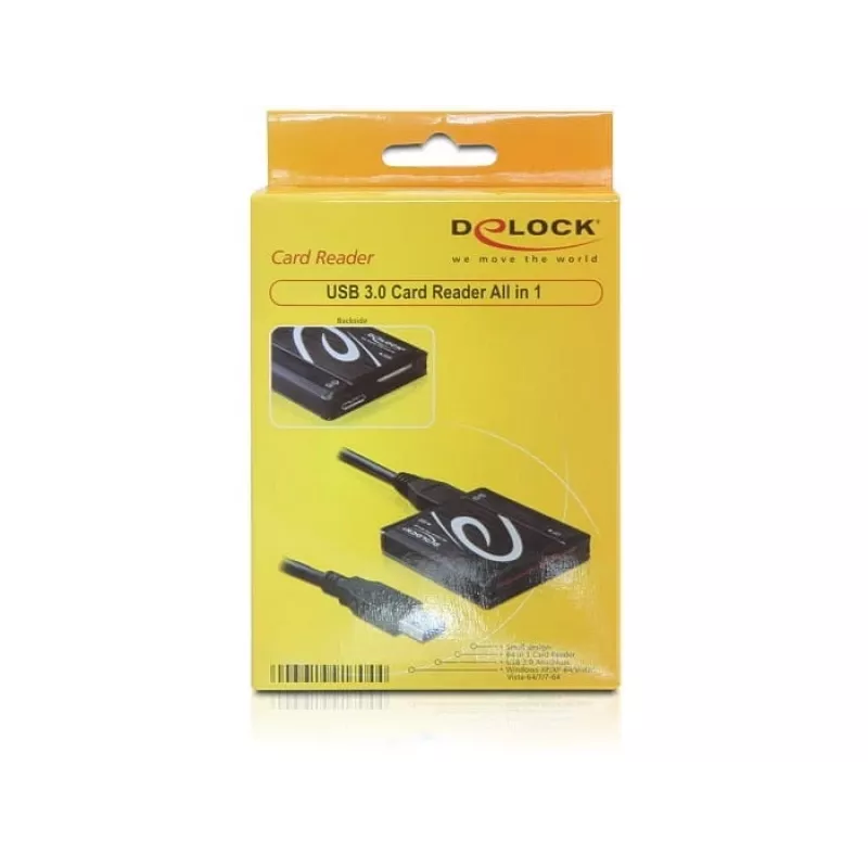 Αναγνώστης καρτών DeLOCK USB 3.0 All in 1 91704