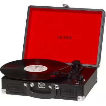 Denver VPL-120 Πικάπ USB με ενσωματωμένα ηχεία, Μαύρο