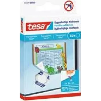 Αυτοκόλλητα διπλής όψης Tesa 77731-00000-01 — συσκευασία 60, επανατοποθετούμενα αυτοκόλλητα στήριξης