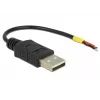 Καλώδιο USB DeLOCK 85250 USB 2.0 0,1 m μαύρο