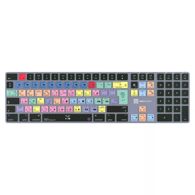 LogicKeyboard Titan DE Πληκτρολόγιο Mac για Adobe Premiere Pro CC — γερμανικό layout