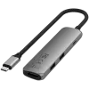 Satechi ST-P4SM Hub διασύνδεσης USB Type-C 10000 Mbit/s Γκρι