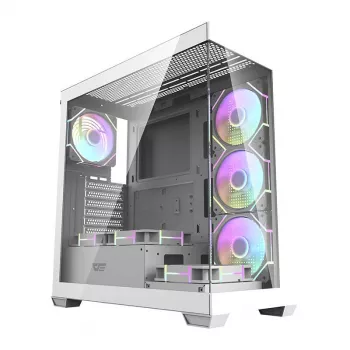 Κουτί υπολογιστή Darkflash DS900 (λευκό) + 7 ανεμιστήρες ARGB