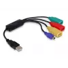 DeLock USB2.0 εξωτερικό 4-Port καλώδιο-HUB - Hub - 4 x USB2.0 - Desktop (61724)