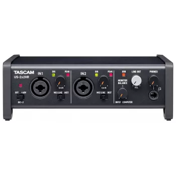 Tascam US-2x2HR διεπαφή ήχου/MIDI USB, υψηλής ανάλυσης, 2 είσοδοι / 2 έξοδοι