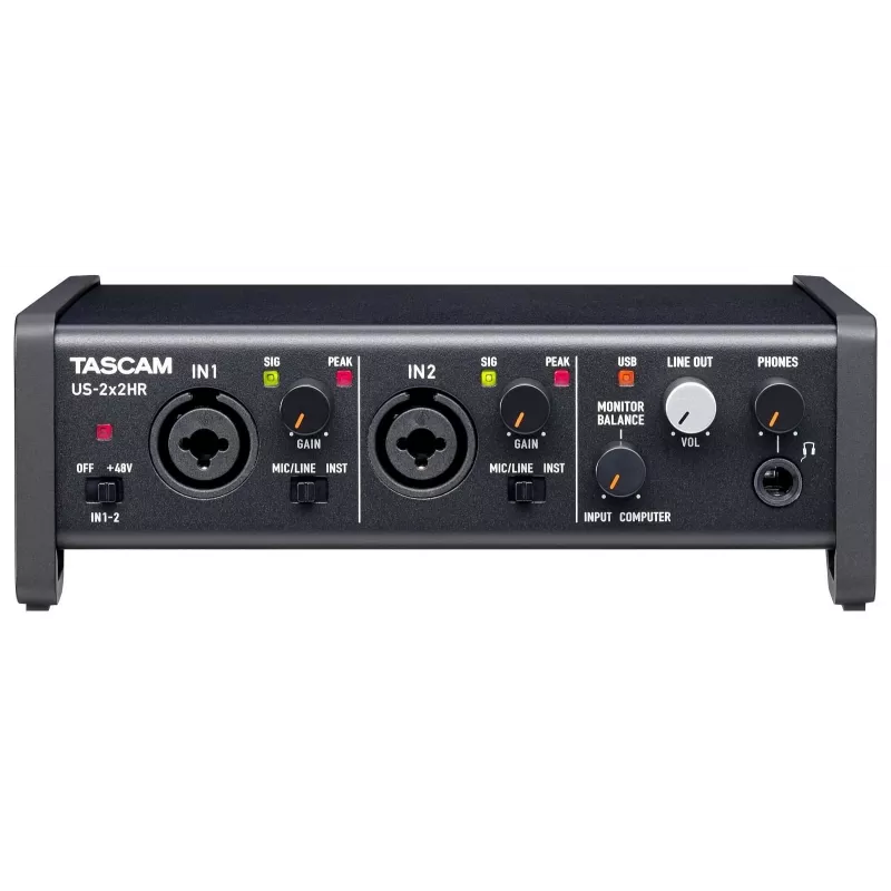 Tascam US-2x2HR διεπαφή ήχου/MIDI USB, υψηλής ανάλυσης, 2 είσοδοι / 2 έξοδοι