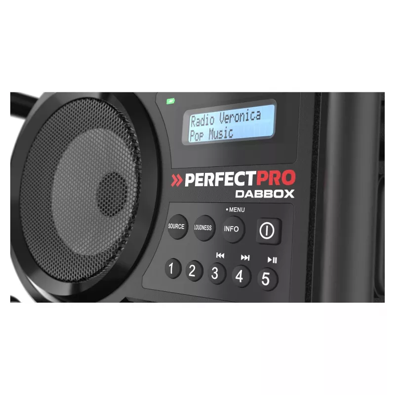 Perfectpro DABBOX ραδιόφωνο εργοταξίου DAB+ FM AUX Bluetooth αντιχτυπητικό