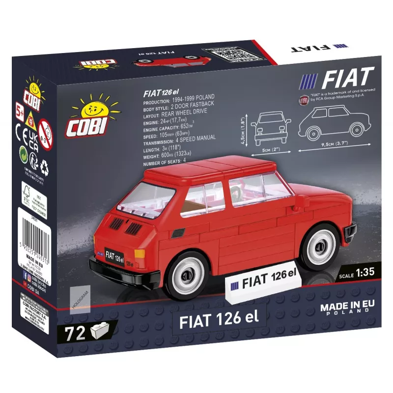 Σετ κατασκευής Cobi Youngtimer Collection Fiat 126p el 24531 — 150 τεμάχια