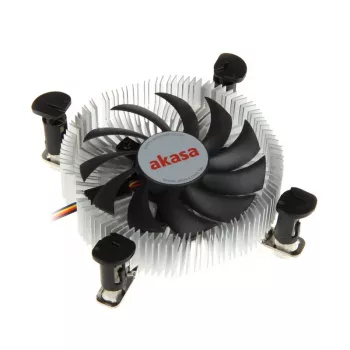 Ψύκτρα επεξεργαστή χαμηλού προφίλ Akasa AK-CC7122BP01, LGA775/LGA1156/LGA1155, αλουμίνιο, 75 mm