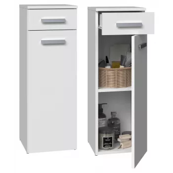 Ημι-κολόνα μπάνιου με συρτάρι Top E Shop Nel 30×30×85 cm λευκό ματ
