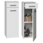 Ημι-κολόνα μπάνιου με συρτάρι Top E Shop Nel 30×30×85 cm λευκό ματ