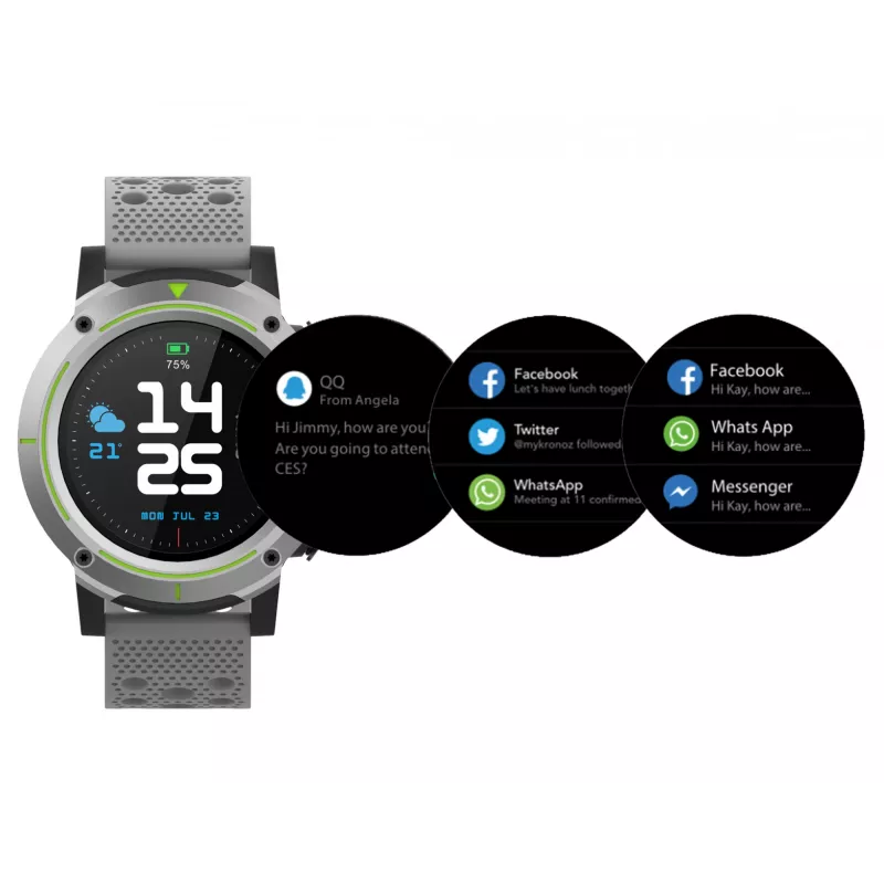 Denver SW-510 Smartwatch GPS, 1,3" οθόνη αφής, γκρι
