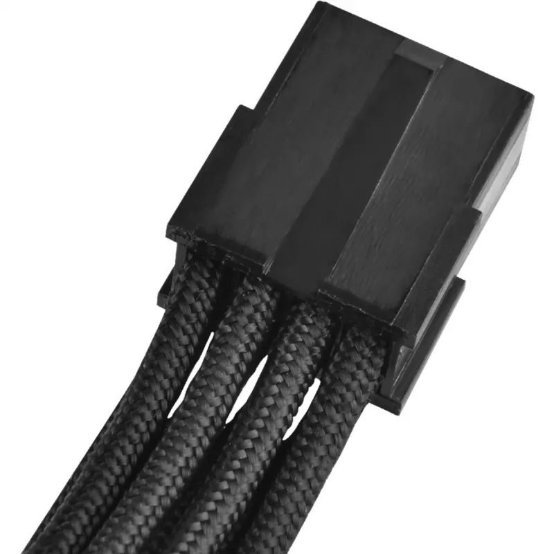 SilverStone SST-PP07-PCIB καλώδιο προέκτασης PCIe 8 ακροδεκτών σε PCIe 6+2 ακροδεκτών, 25 cm, μαύρο
