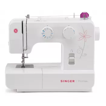 SINGER Αυτόματη ραπτομηχανή Promise 1412 — ηλεκτρική, 12 ενσωματωμένες βελονιές, περιστροφικός επιλογέας, λευκή