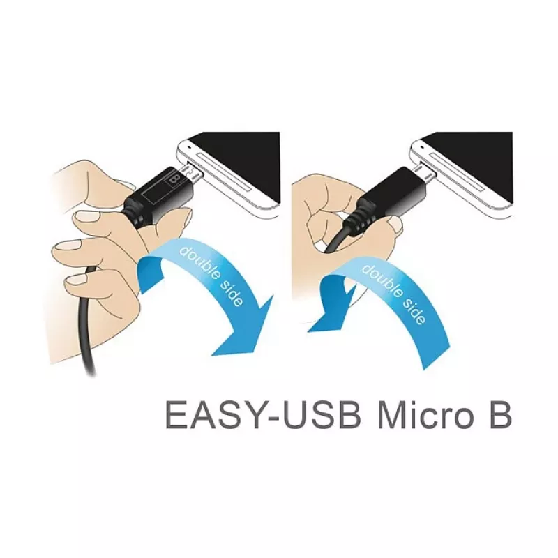 Καλώδιο USB DeLOCK 83853 USB 2.0 2 m USB A Micro-USB B μαύρο