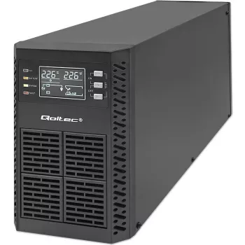 Qoltec 52281 UPS (αδιάλειπτη παροχή ισχύος) διπλής μετατροπής (Online) 2 kVA 2000 W 3 έξοδοι AC