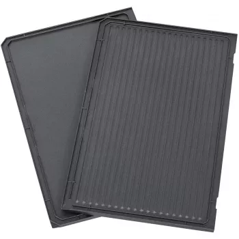 Πλάκα ψησίματος Κάτω, ραβδωτή / λεία (Ανθρακί, για ψησταριά επαφής PG 4.3, PG 4.4)