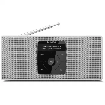 TechniSat DigitRadio 2 S 0001/3911 ραδιόφωνο τσέπης, DAB+/FM, Bluetooth, ξυπνητήρι, επαναφορτιζόμενο, λευκό