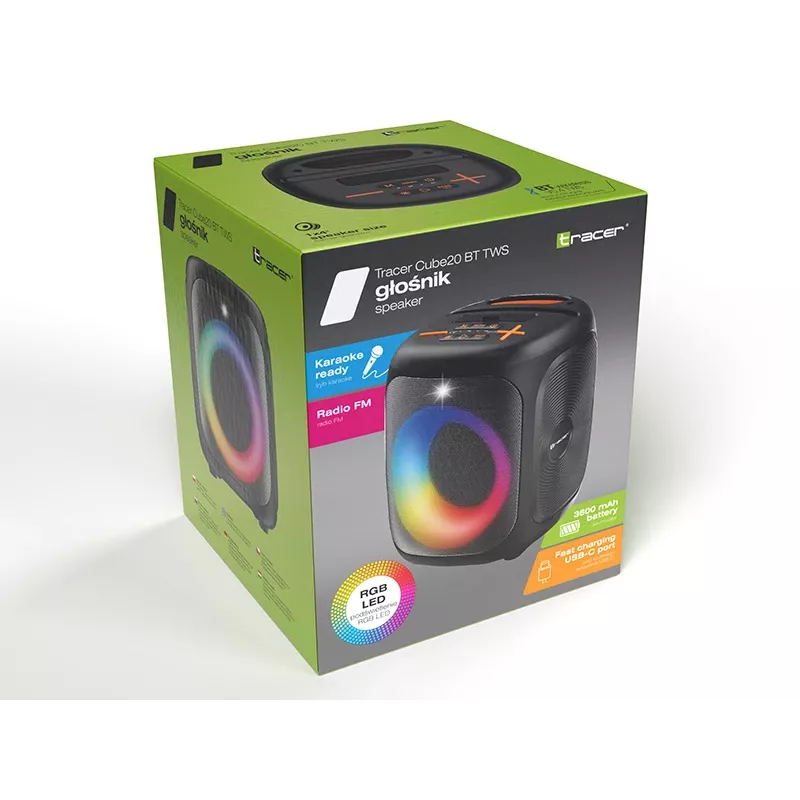 Ασύρματα ακουστικά True-Wireless-(TWS) TRACER Cube20 μαύρα