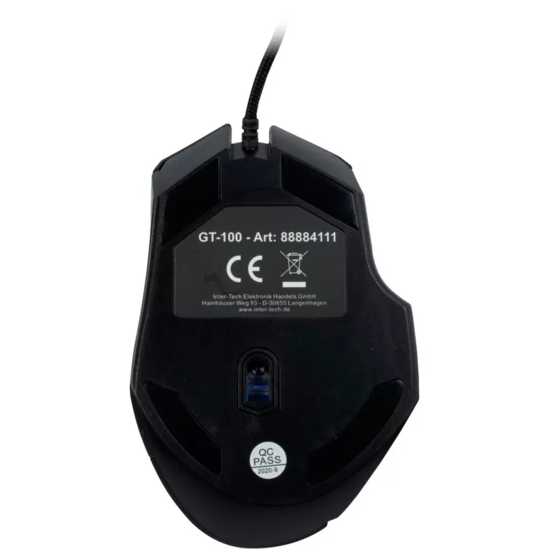 Inter-Tech GT-100 RGB ποντίκι δεξί USB Type-A οπτικό 6400 DPI (88884111)