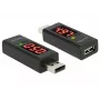 DeLOCK 65569 USB 2.0 tester τάσης και ρεύματος προσαρμογέας, μαύρο