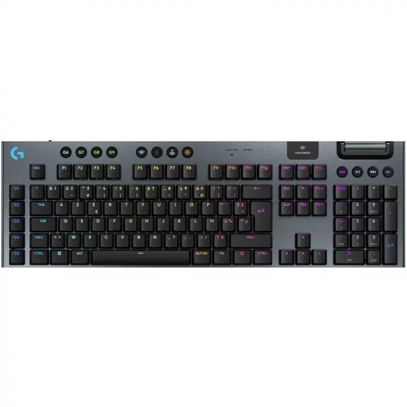 Logitech G G915 X LIGHTSPEED Πληκτρολόγιο Gaming USB RF Wireless Bluetooth AZERTY Γαλλικό μαύρο
