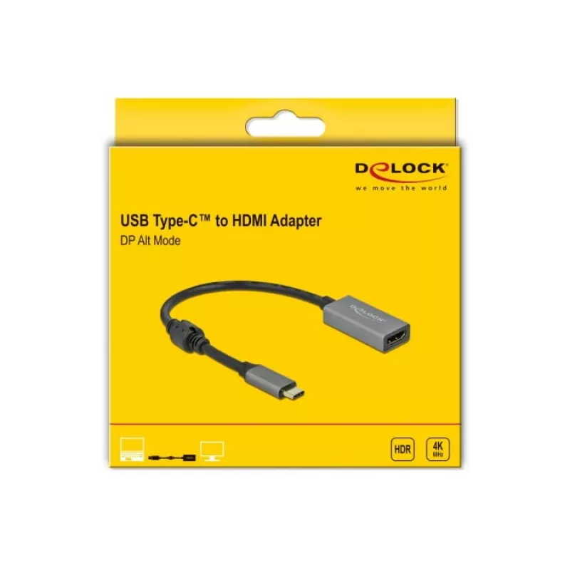 Ενεργός προσαρμογέας USB Type-C σε HDMI DeLOCK 66571