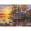 Παζλ 1000 τεμαχίων schmidt spiele Darrell Bush Boathouse with Canoes, 1000 τεμάχια