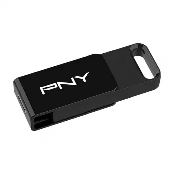 PNY Elite, 128 GB, USB Type-C, 3.2 Gen 1 (3.1 Gen 1), 120 MB/s, Διαφανές, Μαύρο