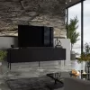 Ντουλάπι RTV ABI 4D 200x38x62 μαύρο ματ