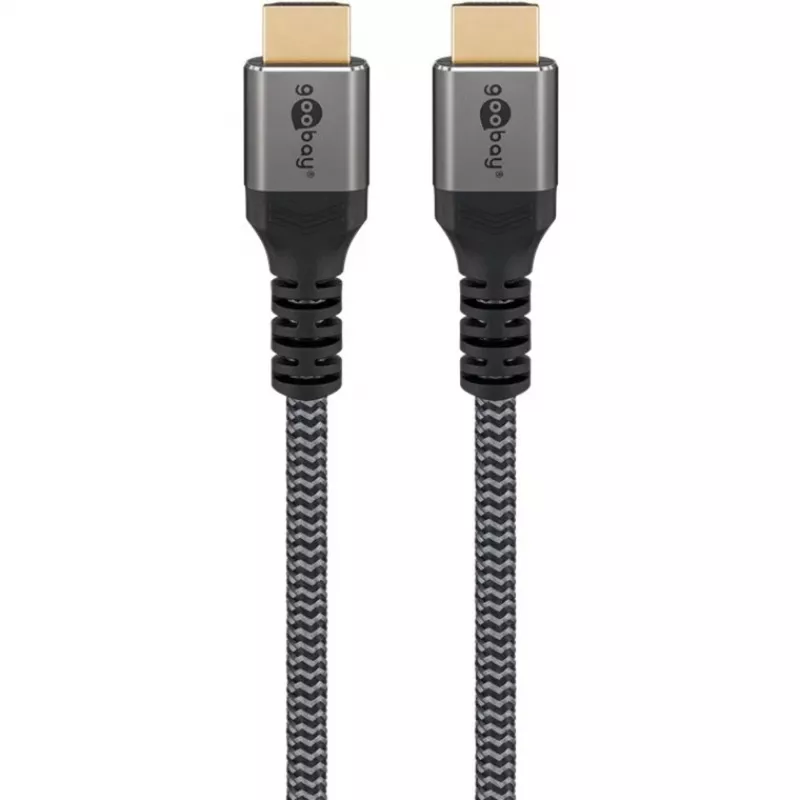 Goobay 65263 Καλώδιο HDMI 5 m HDMI Τύπου A (Standard) Γκρι (65263)