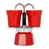 Bialetti Mini Express μηχανή καφέ κόκκινο 2 φλιτζάνια + 2 φλιτζάνια