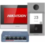 Hikvision DS-KIS604-S(C) Βίντεο-θυροτηλεόραση 2 MP 17,8 cm (7 ίντσες) Μαύρο, Γκρι, Ασημί