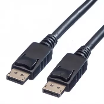 Value Καλώδιο σύνδεσης DisplayPort DisplayPort αρσενικό, DisplayPort αρσενικό 1,50 m Μαύρο 11.99.5767 Θωρακισμένο
