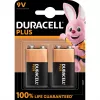 Duracell Plus μπαταρία 9V (MN1604 / 6LR61), 2 τεμ.