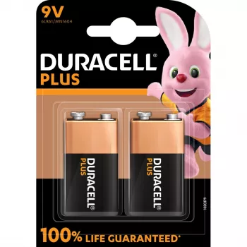 Duracell Plus μπαταρία 9V (MN1604 / 6LR61), 2 τεμ.