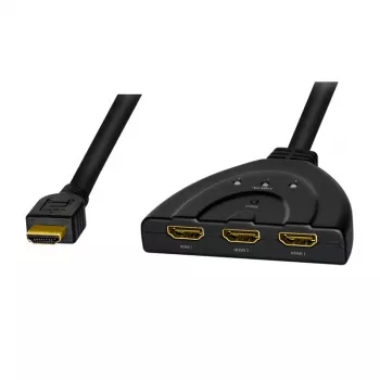 LogiLink - Διαχωριστής/Διακόπτης βίντεο/ήχου - 3 x HDMI - Desktop