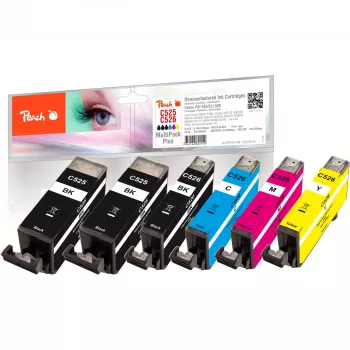 Peach PI100-249 Μελανοδοχείο 6 τεμ. συμβατό μαύρο, κυανό, ματζέντα, φωτογραφικό μαύρο, κίτρινο