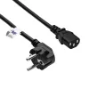 Akyga AK-PC-06A Καλώδιο τροφοδοσίας CEE 7/7 σε IEC C13, 3 m, μαύρο