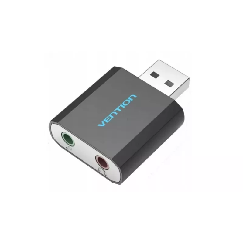 Vention Εξωτερική Κάρτα Ήχου USB Μαύρη Μεταλλική Type