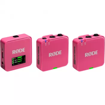 Ασύρματο μικρόφωνο RODE Wireless GO III Ροζ — συμπαγές δικάναλο σύστημα πομπού και δέκτη