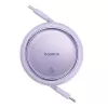 Baseus Free2Pull - 20 W USB-C σε Lightning επεκτεινόμενο καλώδιο, 1 m (μωβ)